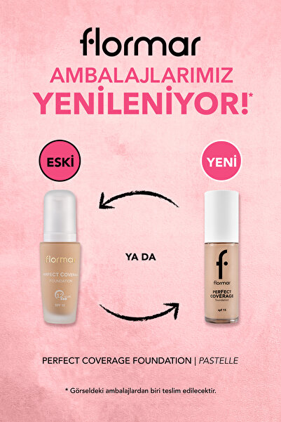 Flormar Perfect Coverage Yüksek Pigmentli & Yarı Parlak Bitişli SPF15 Fondöten