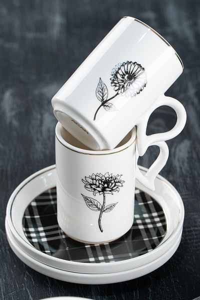 ACAR Octavia Set of 6 Coffee Cups - 90 ml