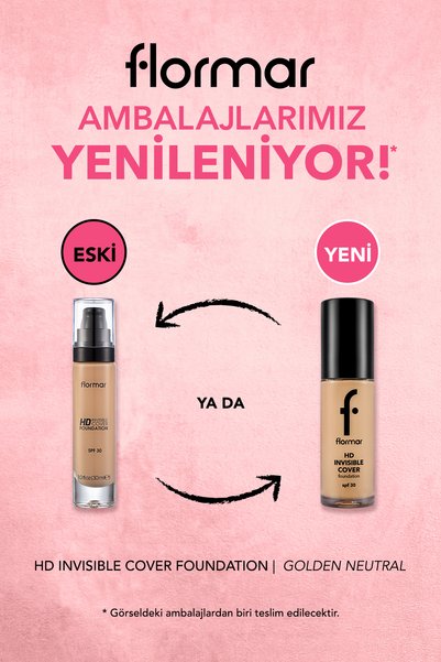 Flormar كريم أساس بغطاء غير مرئي عالي الدقة وخفيف الوزن ونصف لامع بمعامل حماية من الشمس SPF30