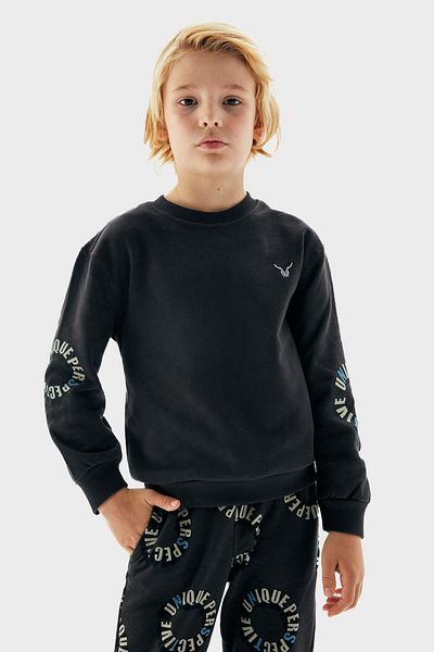 Nebbati Boy's Anthracite Sweatshirt 23PFWNB3410