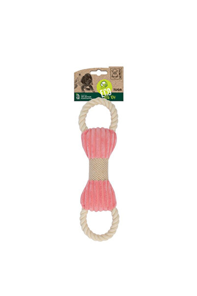 M-PETS Tuga Pembe Bej Kemik Şekilli Köpek Oyuncağı