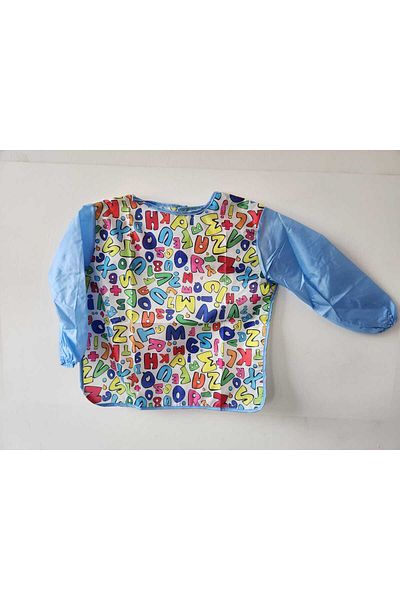 Nova Color Blue Letter Patterned Large Painting Apron