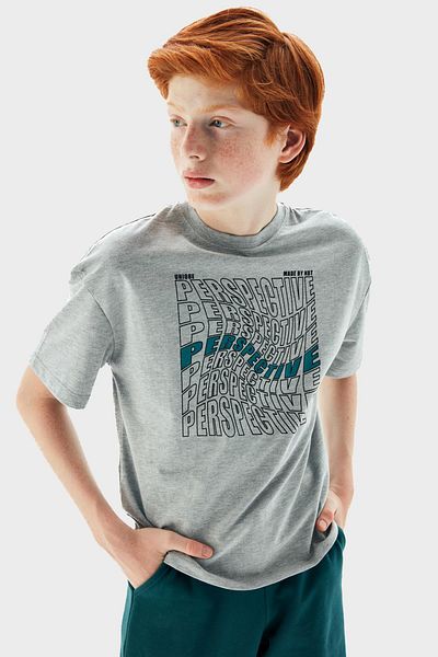 Nebbati Boy Gray T-Shirt 23PFWNB3505