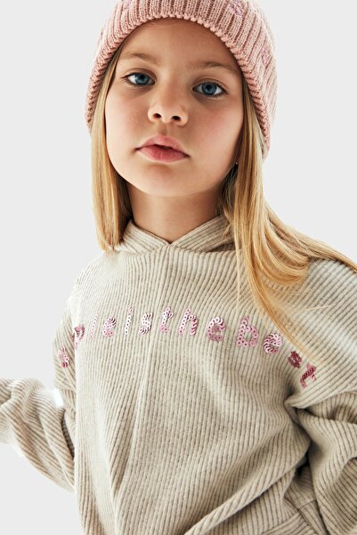 Tyess Bg Store Girl Beige Sweatshirt 23Pfwtj4415