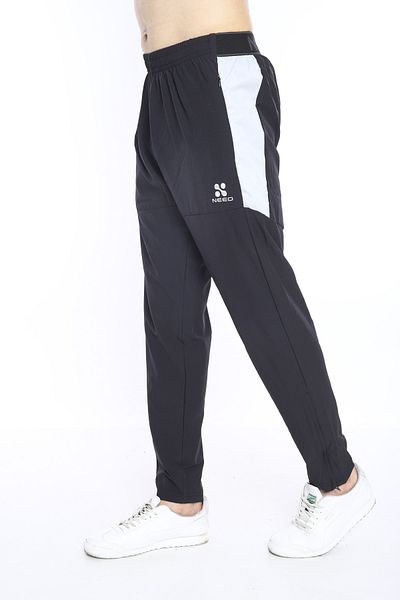 NEED LİFE Men's Black Micro Stretch Casual Trousers
