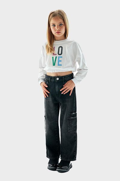 Tyess Girl's Anthracite Trousers 23PFWTJ4203