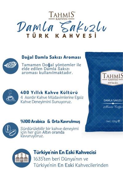 Tahmis Damla Sakızlı Türk Kahvesi 100 Gr 3'lü Paket