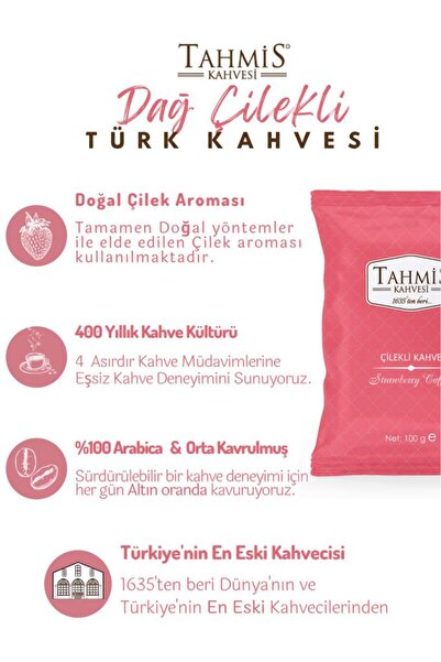 Tahmis 100 Gr 3 Pack - Strawberry Flavored Turkish Coffee