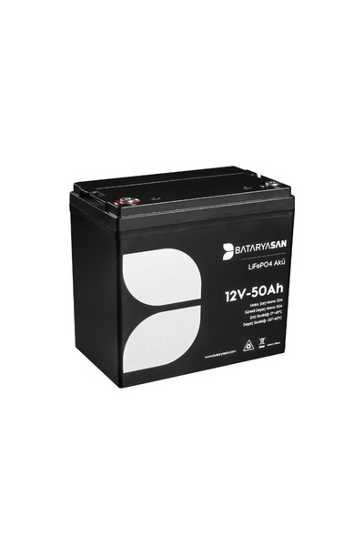 BATARYASAN 12v 50ah Lifepo4 Akü (LİTYUM AKÜ)