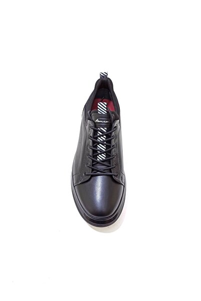 MARCOMEN SİYAH DERİ ERKEK SNEAKER AYAKKABI