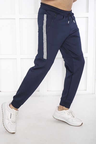 NEED LİFE Men's Light Navy Blue Diver Fabric Sweatpants