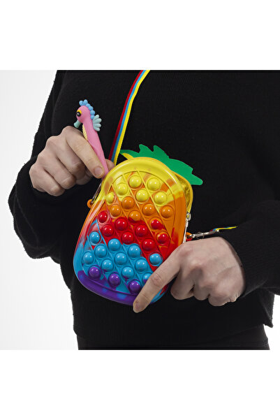 allwear Silikon Popit Ananas Omuz Çantası