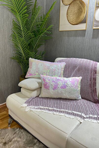 Paris Life Sequined Reversible Rectangular Throw Pillow Case - Hologram