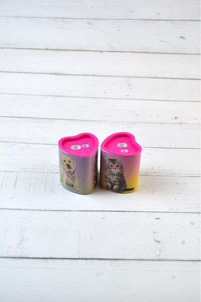 Kids Like Metal Chamber Double Blade Cute Animals Pencil Sharpener 2 Pieces