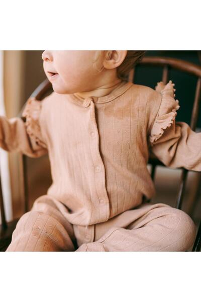 Antebies Jacquard Classic Jumpsuit with Booties - Ruffle