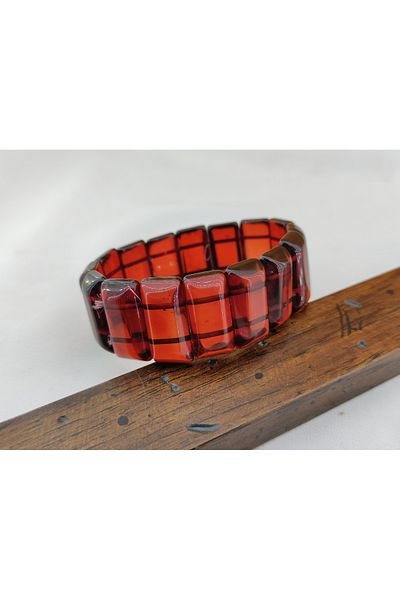 Newa Jewellry Powder Amber Unisex Bracelet with Elastic Line
