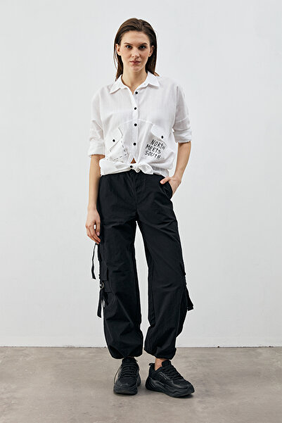 RB CLUB Women's Linen Shirt with Pocket Detail