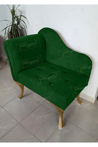 aldagelsin Yeni Model Tekli Köşe Koltuğu Josefin Bench Gold Ayak