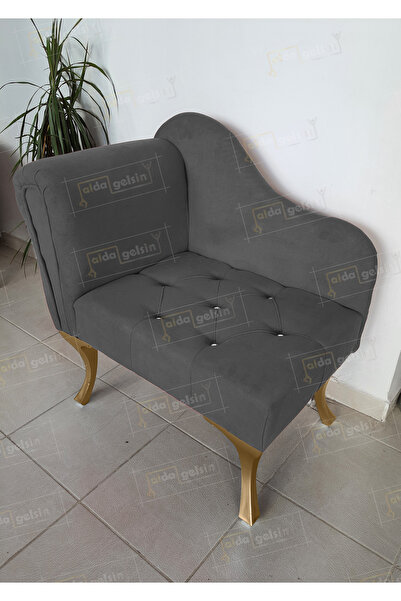 aldagelsin Yeni Model Tekli Köşe Koltuğu Josefin Bench Gold Ayak