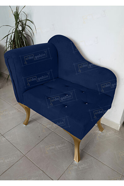 aldagelsin Yeni Model Tekli Köşe Koltuğu Josefin Bench Gold Ayak