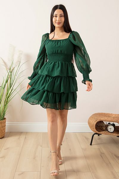 PULLIMM Rochie din șifon cu volan în straturi 793-2831