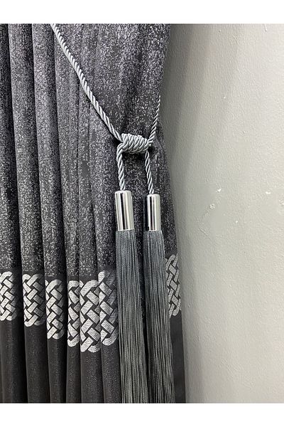 Akcan Anthracite Color Silver Vera Long Bracelet