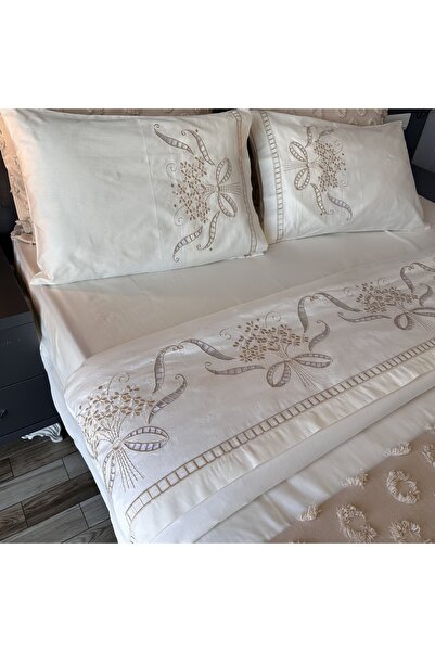 incisecrethome YATAK ÖRTÜSÜ VE PAMUK SATEN NEVRESİM SETİ TOPLAMDA 9 PARÇADAN OLUŞMAKTADIR.,,