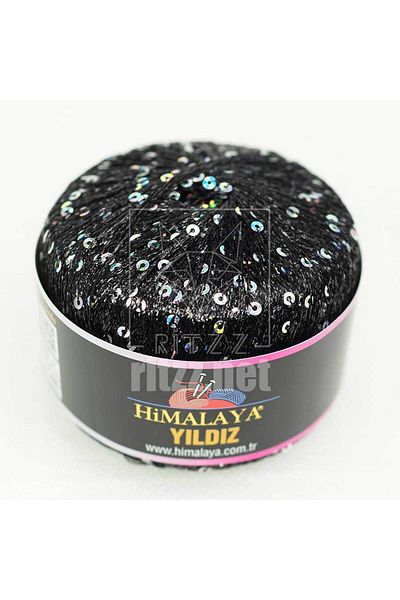 Himalaya Star / Black Glitter Ασημί παγιέτα / 58109