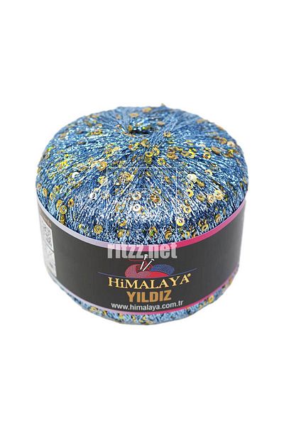 Himalaya Star 58116 Μπλε Glitter Χρυσή παγιέτα