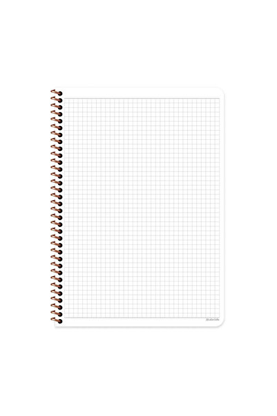 KESKİN COLOR CHECKED 16X22 CM 80 SHEETS CARDON COVER WIRE NOTEBOOK WITH WHITE PAGE