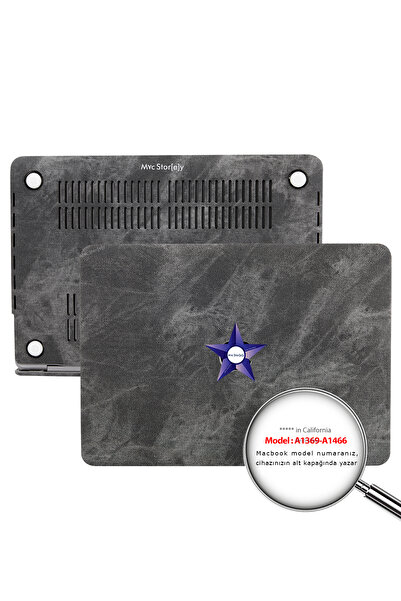 Mcstorey Macbook Air Kılıf 13inç (ESKİ USB'Lİ MODEL 2010-2017) A1369 A1466 Ile Uyumlu Fabric01