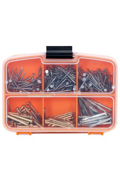 Netzerkoz 435 Adet Çivi Seti, 300 Adet Beton (Parke, Duvar) Çivisi ve 135 Adet Ahşap Çivisi Seti