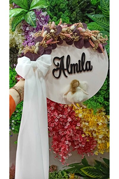 KRVTASARIM Kız bebek kapı süsü