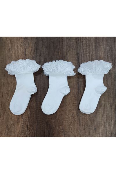 Leement socks 6 чифта аксесоари за момичета Дантелени чорапи Памук