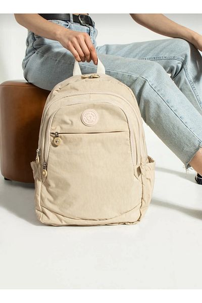 MEGA ΜΕΓΑΛΟ ΜΕΓΕΘΟΣ ΣΧΟΛΙΚΗ ΤΣΑΝΤΑ ΚΡΕΜΑ UNISEX ΑΔΙΑΒΡΟΧΟ