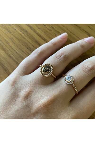 Çelik Taşlı Yüzük