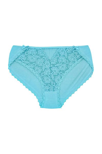 NARIYA Women's Plus Size Panties High Waist Panties Bato Lace Detailed Comfortable Cotton Panties Underwear