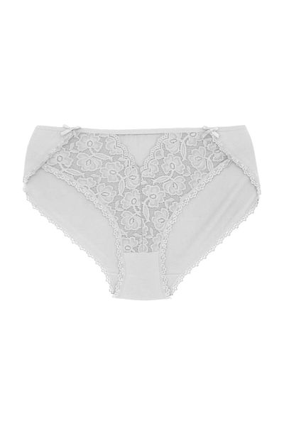 NARIYA Women's Plus Size Panties High Waist Panties Bato Lace Detailed Comfortable Cotton Panties Underwear