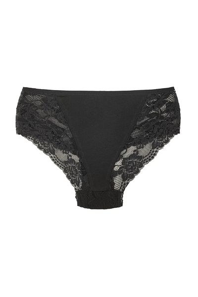 NARIYA Women's Plus Size Panties High Waist Panties Cotton Panties Bato Lace Detailed Comfortable Underwear