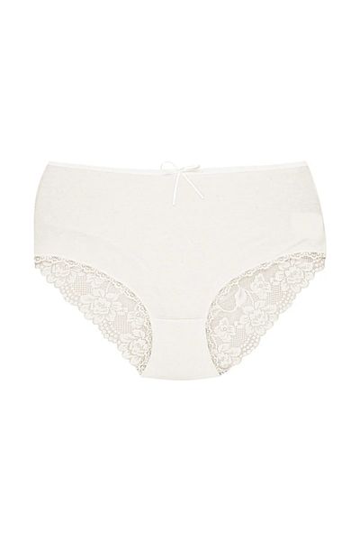 NARIYA Women's Plus Size Panties High Waist Panties Cotton Panties Bato Lace Detailed Comfortable Underwear