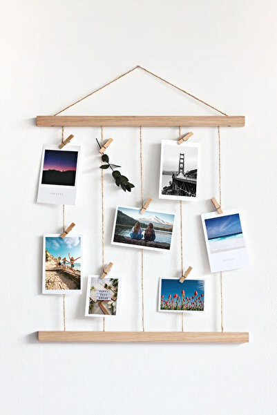 Moola شماعة صور بسلسلة خشبية