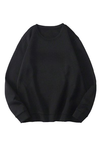 Mythologie Φούτερ νερού - Μαύρη στάμπα Oversize Φούτερ Crew Neck