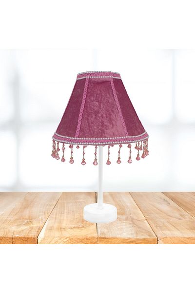 Dekovien Vintage Dried Rose Velvet Lampshade with Metal Legs - AB0724