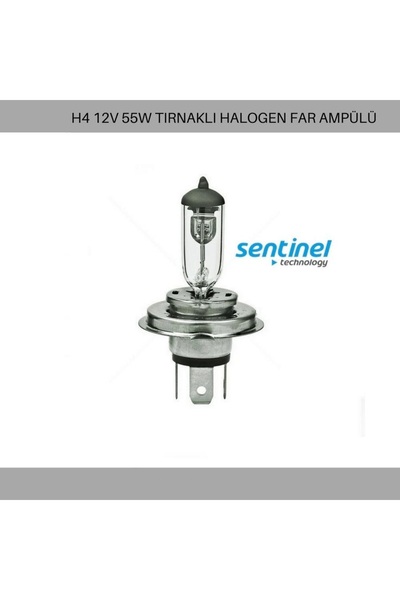IŞIK ARAÇ AYDINLATMA SENTİNEL H4 12V 60-55W P43T TIRNAKLI HALOGEN FAR AMPÜLÜ