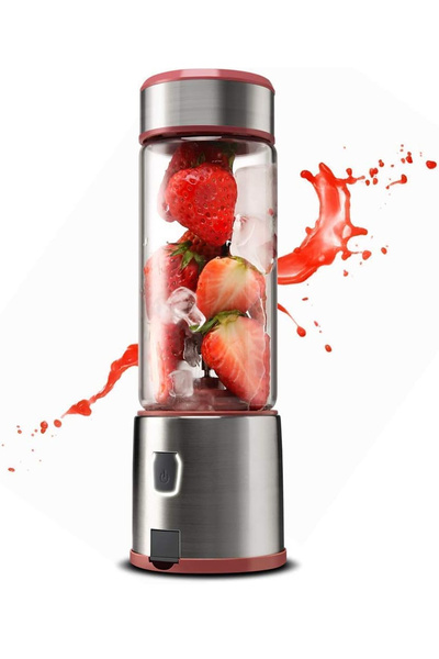 TECHNOMEN Taşınabilir Blender Cam Şişe Yüksek Isı Direnci Mini Şarj Edilebilir Kullanışlı Buz Kırma