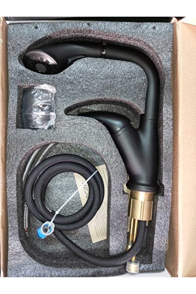 ACAR SU ARMATÜRLERİ SAFİR MUTFAK-LAVABO SPİRALLİ MAT SİYAH BATARYA