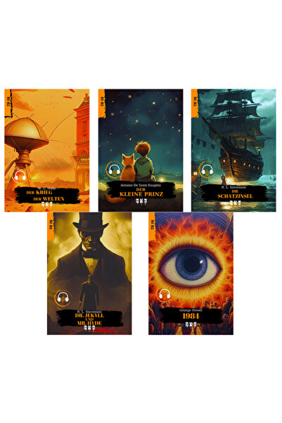 TGR PUBLICATIONS Almanca(QR Kod ile Dinlemeli-Alıştırmalı) 5'li Hikaye Seti (...