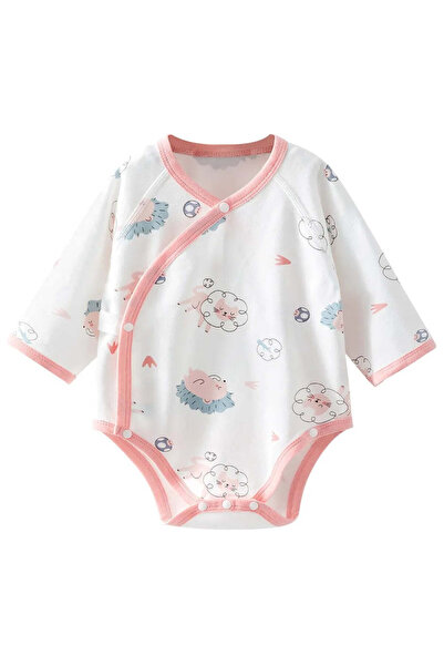 Bebek uzun kollu Body & Zıbın Sevimli Hayvanlar Pembe 0-6 Ay