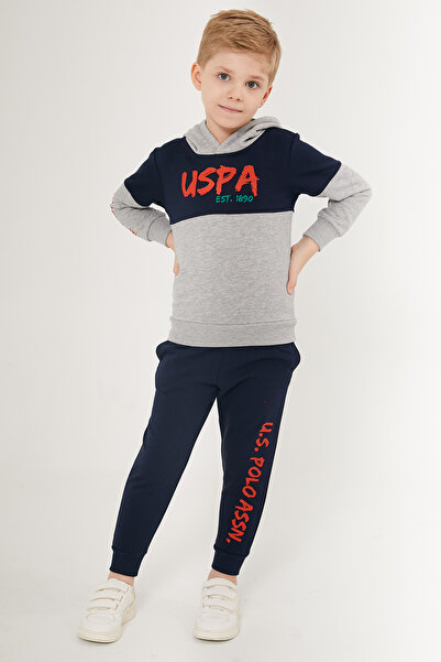 U.S. Polo Assn. Erkek Çocuk Kapüşonlu Lisanslı Authentic Brand Eşofman Takımı