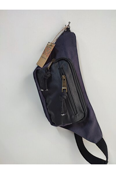 Street Bag Чорна шкіряна сумка на пояс 3-кишенькова сумка на пояс унісекс Кольорова сумка на плече та пояс